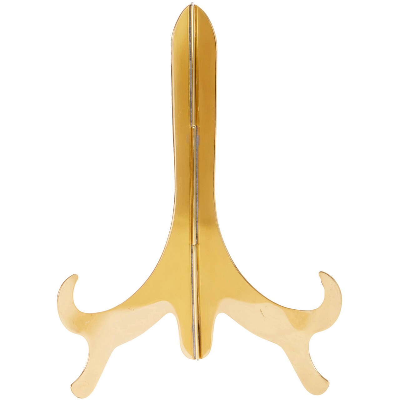 Bard's Hinged Brass Plate Stand, 11" H x 8.5" W x 6" D (For 10" - 14" Plates)